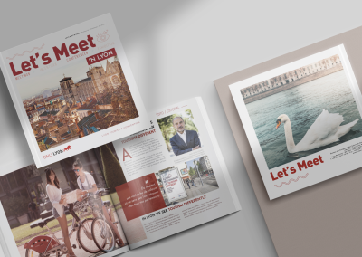 Mise en page catlague Let's Meet Lyon