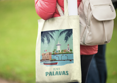 Création de tote bag pour la ville de Palavas